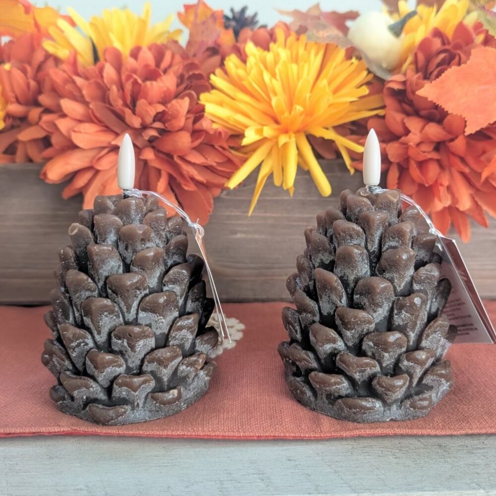 NEW Hobby Lobby Flameless Pinecone LED Candle
